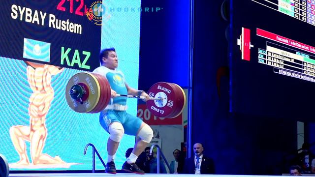 Rustem Sybay (94) - 212kg Clean and Jerk @ 2015 President's Cup смотреть онлайн