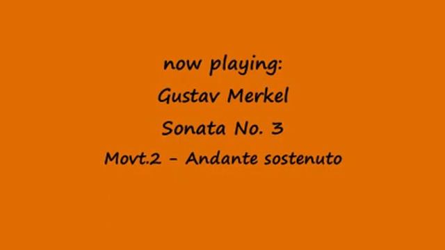 Gustav Merkel - Organ Sonata No.3 (C Minor, Op.80)