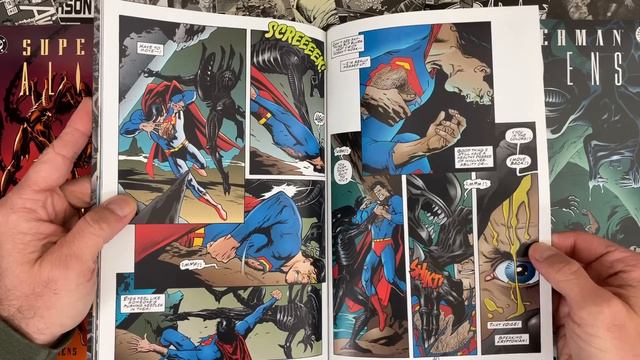 Superman V. Aliens With Kevin Nowlan Line Art