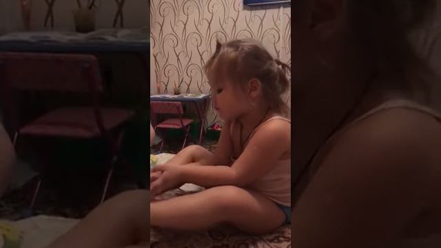 Моя внучка рассказывает сказку про семерых  козлят