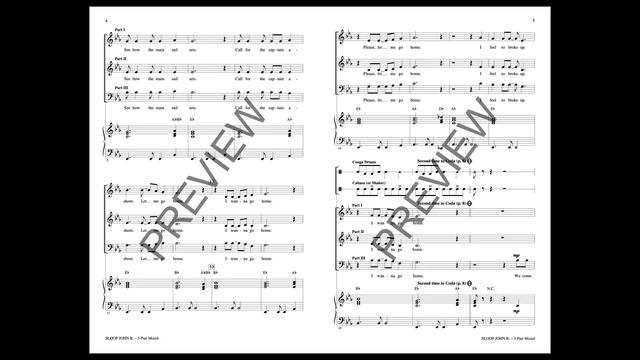 Sloop John B. (3-Part Mixed Choir) - Arranged By Roger Emerson
