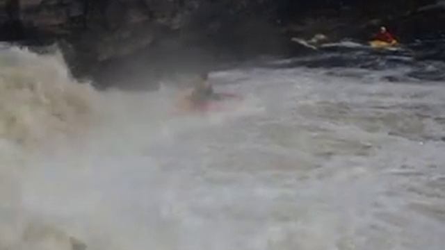 Open canoe running the Little falls on the Rondout. смотреть онлайн