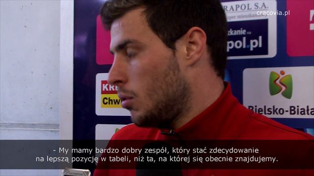 Giannis Papadopoulos po meczu Podbeskidzie Bielsko-Biała - Cracovia (23.03.2014) смотреть онлайн