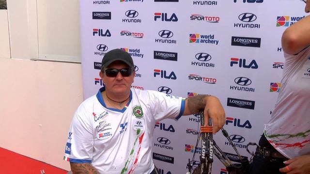 Simonelli e Franchini con Scarzella dopo la finale mix compound смотреть онлайн