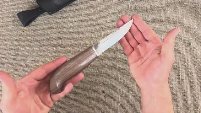 Финский нож Пуукко, сталь Х12МФ, рукоять орех смотреть онлайн