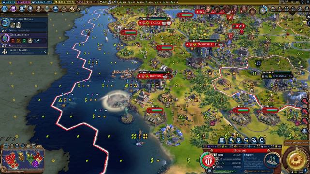 Let's Learn Sid Meier's Civilization VI with the United States of America Part 10 смотреть онлайн
