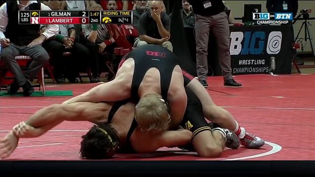 Gilman vs. Lambert - 125 LBs - Big Ten Wrestling Championship смотреть онлайн