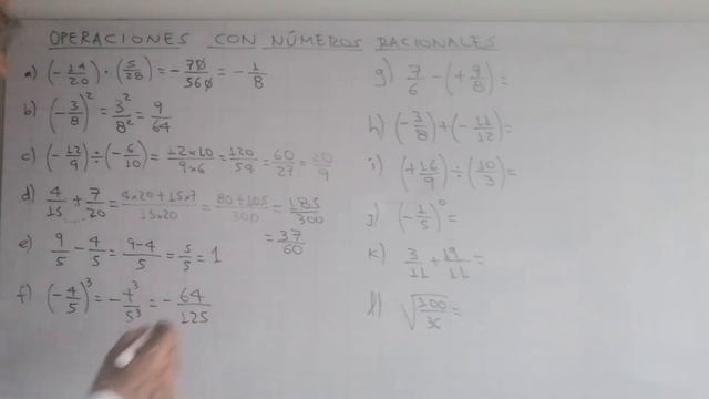 Operaciones Básicas Con Números Racionales (todas) - Profe José Fernando - Video 2