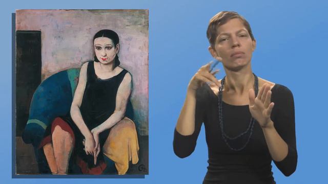 Gebärdensprache: Carl Hofer, Damenbildnis (Madame Bailhache), Um 1926