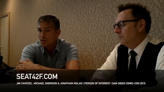 Jim Caviezel, Michael Emerson & Jonathan Nolan PERSON OF INTEREST Comic Con 2015 Interview