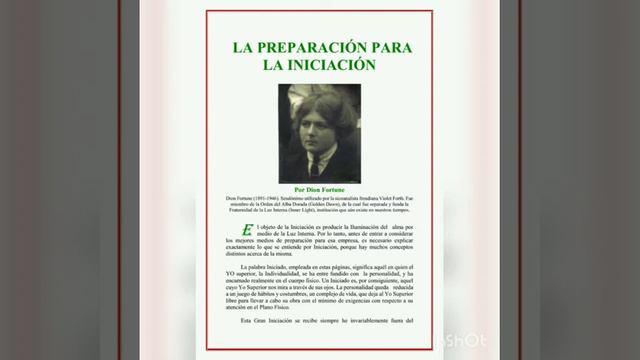 LA PREPARACIÓN PARA LA INICIACION(Dion Fortune)