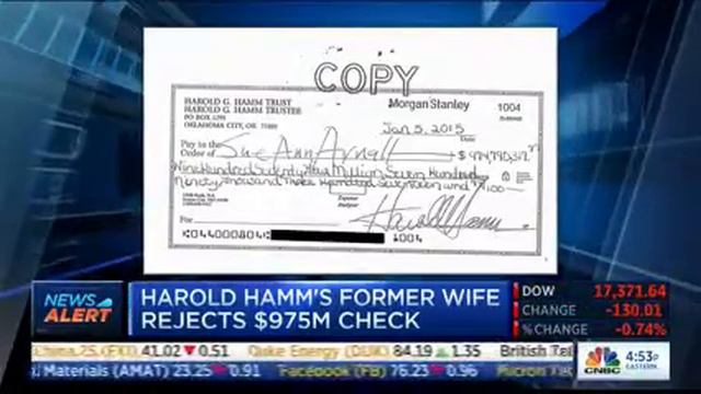 Harold Hamm's ex-wife declines $975 million check смотреть онлайн