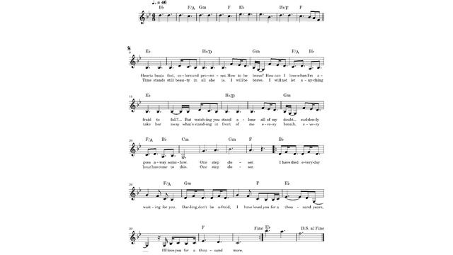 A THOUSAND YEARS (Christina Perri) | Lead sheet смотреть онлайн