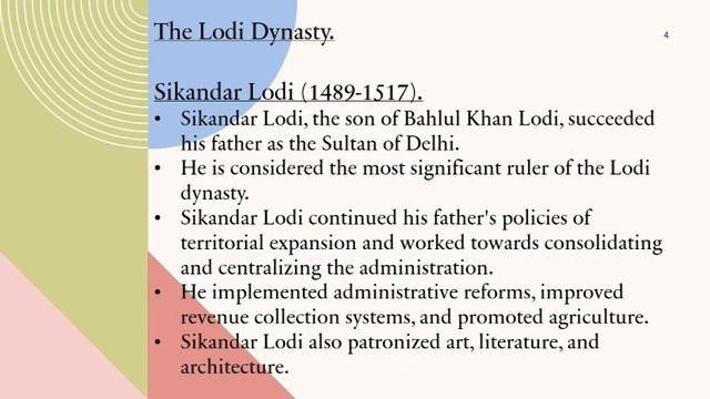 Lecture 64 | The Lodi Dynasty | Indian History