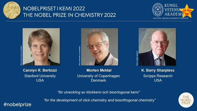 Noble Prize In Chemistry 2022 Star Asian News #Barrysharples #nobleprize #morten смотреть онлайн
