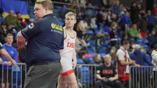 The shortest match ever? U17 B. Melichar (USA) vs M. Anishchenko (UKR).G-Roman 65kg youth wrestling смотреть онлайн