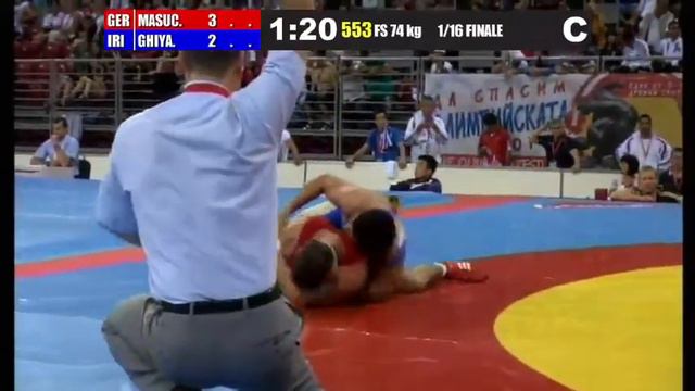M.Ghiyas (IRI) vs S.Masuch (GER) 74kg 1/16 Final - 2013 Junior World Championships смотреть онлайн