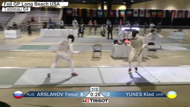 FE M F Individual Long Beach USA Grand Prix 2017 T64 13 Green ARSLANOV RUS Vs YUNES UKR