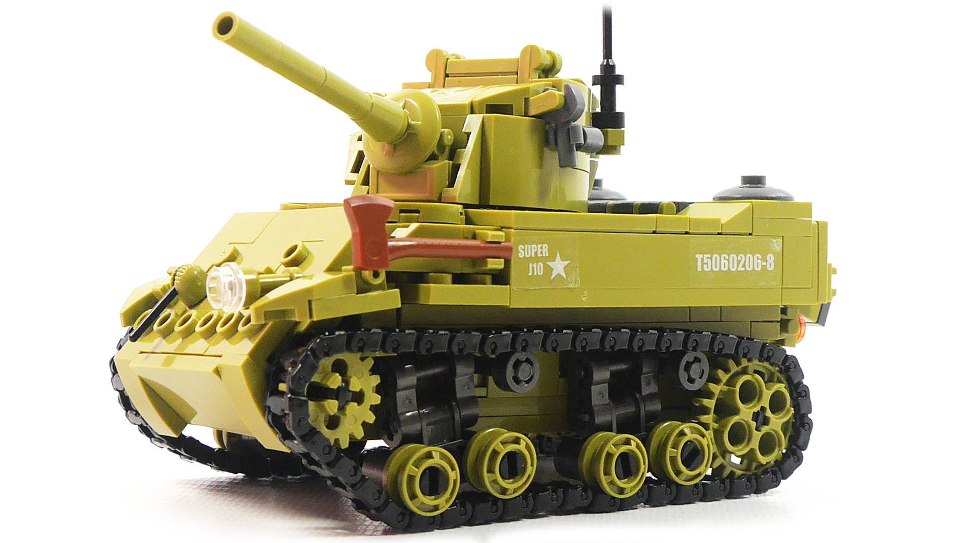 Собираем американский легкий танк М3 Стюарт из лего - конструктор Sluban army M38-B08856 смотреть онлайн