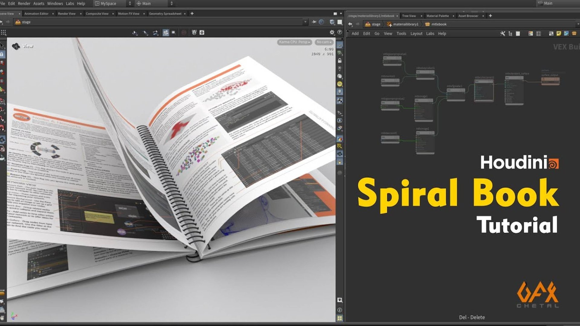 Creating A Spiral Book In Houdini From Modeling To Rendering
Создание книги в Houdini
