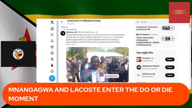 MNANGAGWA AND LACOSTE ENTER THE DO OR DIE MOMENT смотреть онлайн