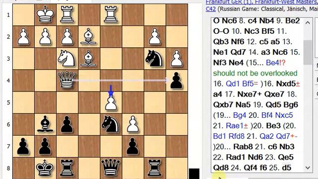 Morozevic Vs J Polgar, Frankfurt 1999