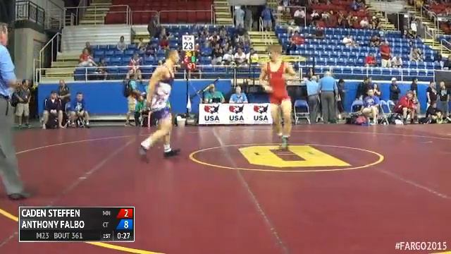 170 Champ. Round 1 - Anthony Falbo (Connecticut) vs. Caden Steffen (Minnesota) смотреть онлайн