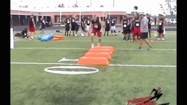 Cody Stephens, Crosby Tx 6'8", 300lb Right Tackle, football drills смотреть онлайн