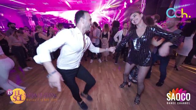 Ilan Amouyal and Marina Piatnitsyna Cha-cha-cha Dancing at El Sol Warsaw Salsa Festival, 08.11.2019