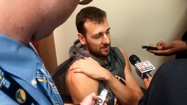 Andrew Bogut postgame vs Pistons on him and Festus Ezeli defending Andre Drummond смотреть онлайн