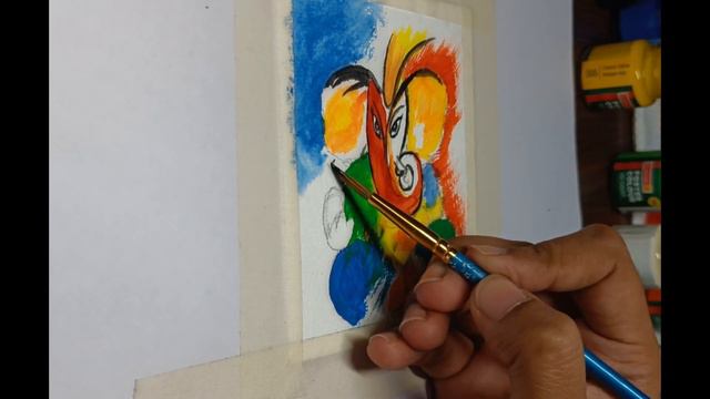 Lord Ganesha Painting Timelapse | Colorful Painting Technique смотреть онлайн
