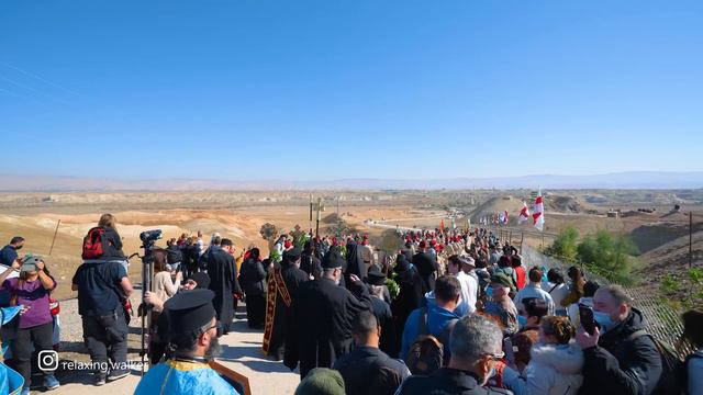 Israel. JORDAN RIVER. Place of JESUS BAPTISM. (Procession and MASS of the BAPTISM) смотреть онлайн
