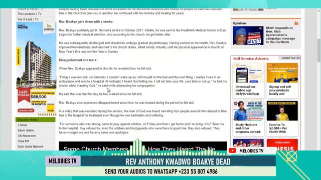 Secret behind Rev Anthony Kwadwo Boakye's DEATH смотреть онлайн