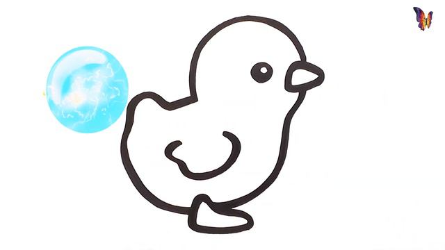 Как нарисовать цыпленка. Научится рисовать простые картинки смотреть онлайн