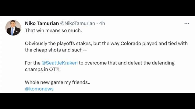 NHL World reaction to SEATTLE KRAKEN beat COLORADO AVALANCHE | Jordan Eberle scores in OT смотреть онлайн