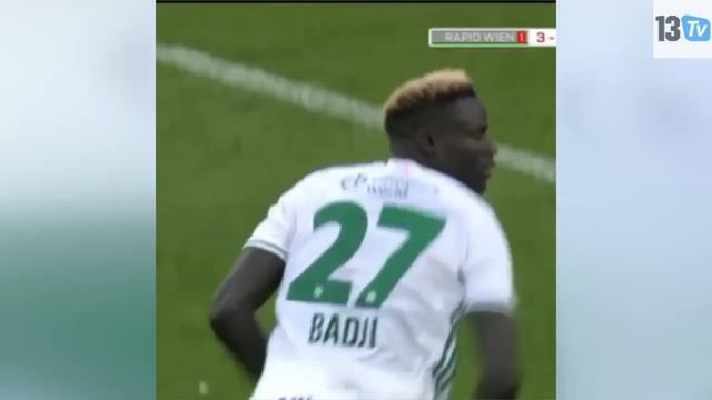 2ème but de Aliou Badji avec le Rapid Vienne смотреть онлайн