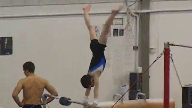 Elijah Practicing Endo On High Bar December, 2010