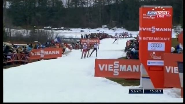 2013/14 combinata 10 km Chaux-Neuve - Kokslien, Krog, Graabak смотреть онлайн