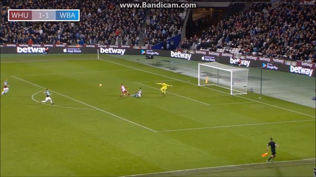 Angelo Ogbonna Amazing Last Ditch Tackle-West Ham 1 West Brom 2