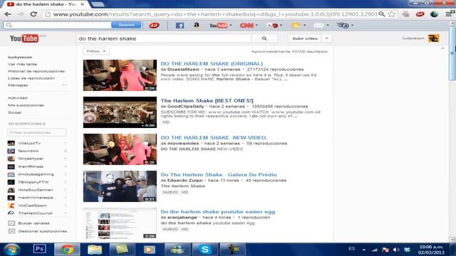 YouTube Bailando - Harlem Shake