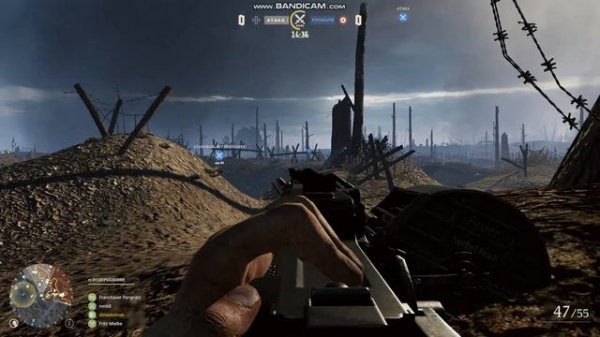 Verdun gameplay (игра за пулеметчика/game for the machine gunner)