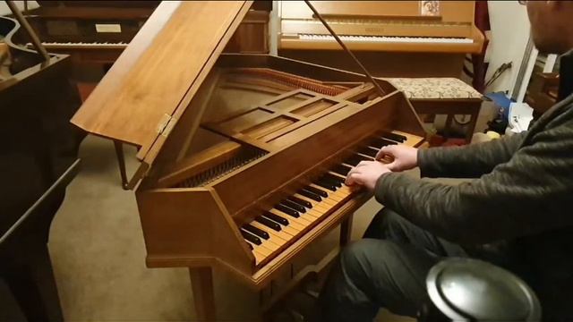 Arnold Dolmetsch Spinet No. 593 (1953) Demonstration.