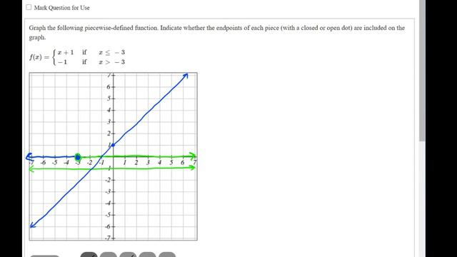 Piecewise Functions: Graphing: Linear And Constant Piece