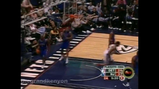 Kenyon Martin 16 points & 15 rebounds vs. Detroit Pistons (May 11, 2004) смотреть онлайн
