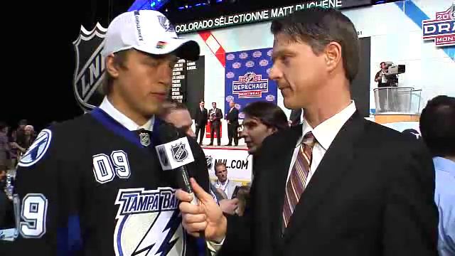 NHL Draft 2009- #2 Victor Hedman- Tampa Bay Lightning Interview смотреть онлайн