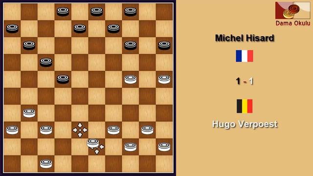 Hugo Verpoest (BEL) - Michel Hisard (FRA). Draughts World Championship. 1964.
