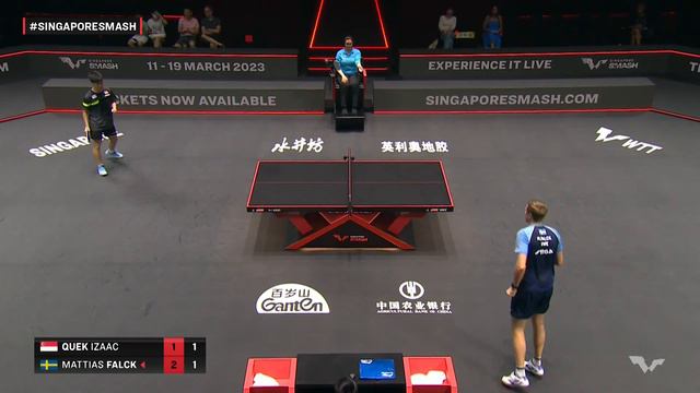 FULL MATCH | QUEK Izaac vs Mattias FALCK | MS R32 | #SingaporeSmash 2023 смотреть онлайн