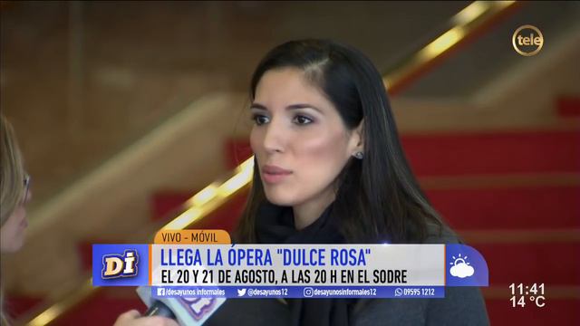 Llega la ópera "Dulce Rosa" el 20 y 21 de agosto en el Sodre смотреть онлайн