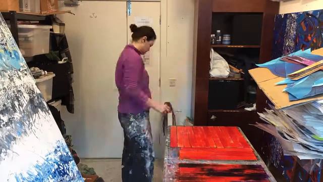 Timelapse - art wip - London artist colourful mixed media ink watercolour paper weaving artworks смотреть онлайн