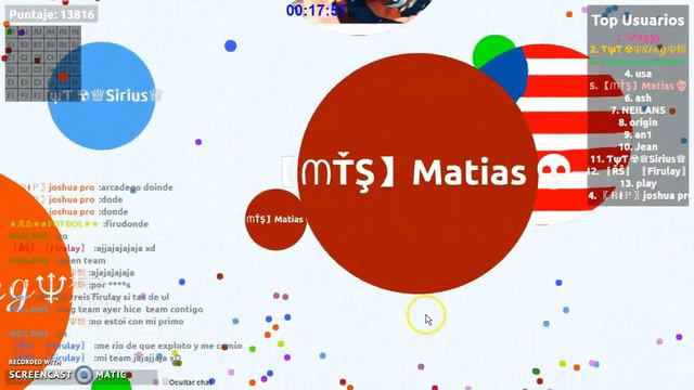 Gameplay En Agario! Matias Aguero